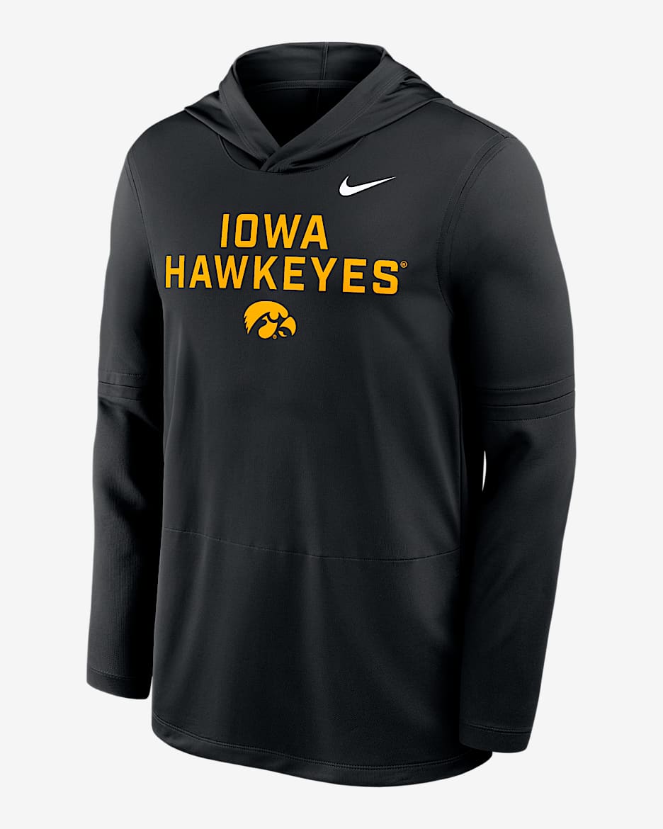 Iowa Sideline Men's Nike Dri-FIT College Long-Sleeve Hooded